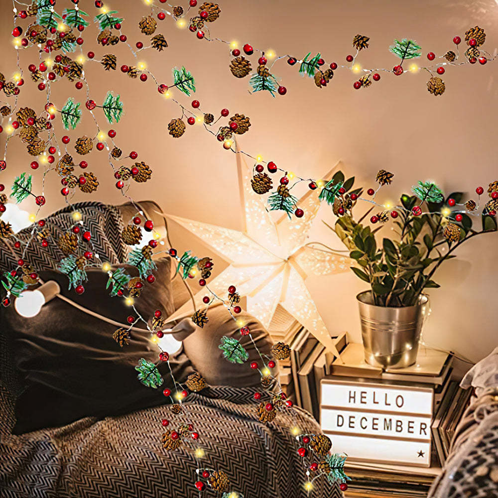 Weihnachtsdekorations-lichterketten Mit Batteriebetriebenen Oder Usb-betriebenen Weihnachts-hängeornamenten Für Den Innen- Und Außenbereich, Feiertage, Weihnachten, Neujahr, Party-dekorationen - meinemondlampe