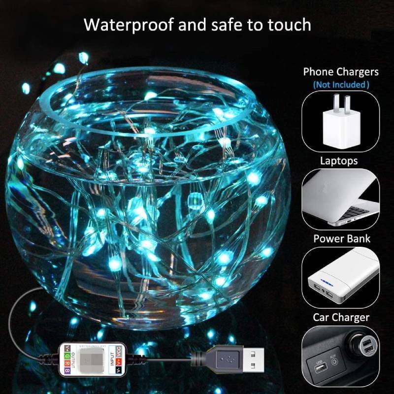 Weihnachtsbaum-lichterketten Mit Bluetooth-steuerung, Led-funkeln-lichter Für Party-camping - meinemondlampe