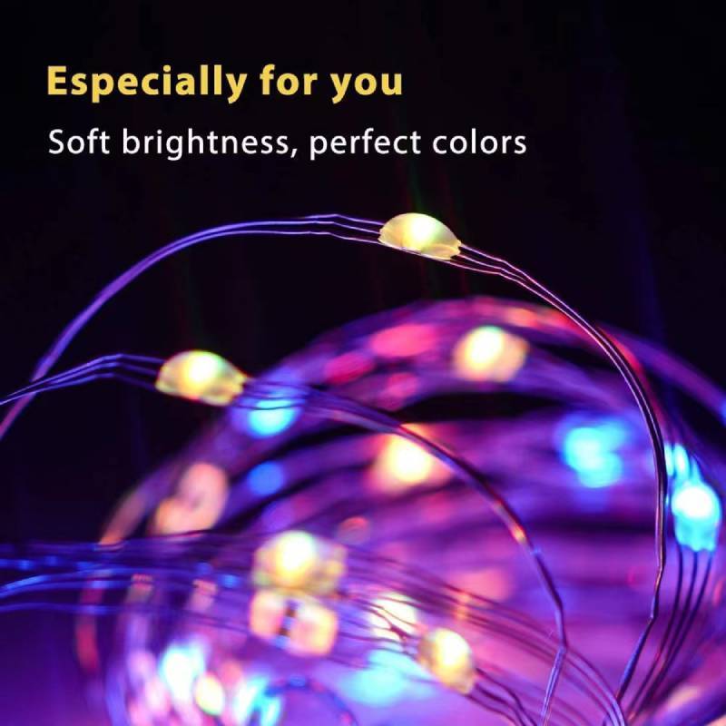 Weihnachtsbaum-lichterketten Mit Bluetooth-steuerung, Led-funkeln-lichter Für Party-camping - meinemondlampe