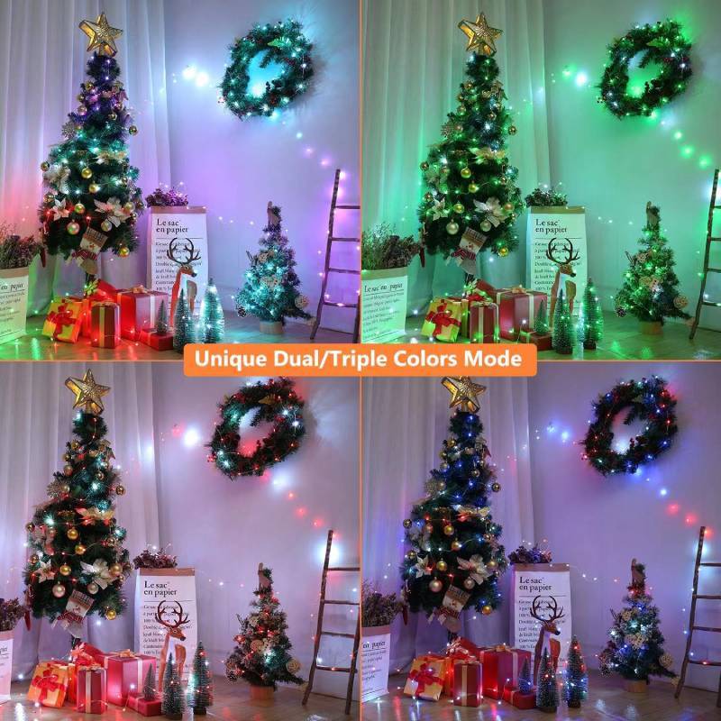 Weihnachtsbaum-lichterketten Mit Bluetooth-steuerung, Led-funkeln-lichter Für Party-camping - meinemondlampe