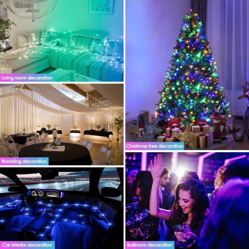 Weihnachtsbaum-lichterketten Mit Bluetooth-steuerung, Led-funkeln-lichter Für Party-camping - meinemondlampe