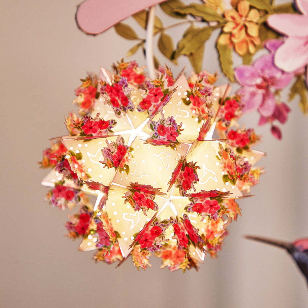 Valentinstag 3d-papierschnitzlampe Kolibri 3d-papierschnitznachtlichter - meinemondlampe