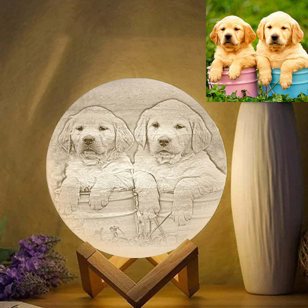 Benutzerdefinierte Niedlichen Haustier 3D Gedruckte Jupiter Lampe Personalisierte Geschenk - Berühren Zwei Farben (10-20 cm)