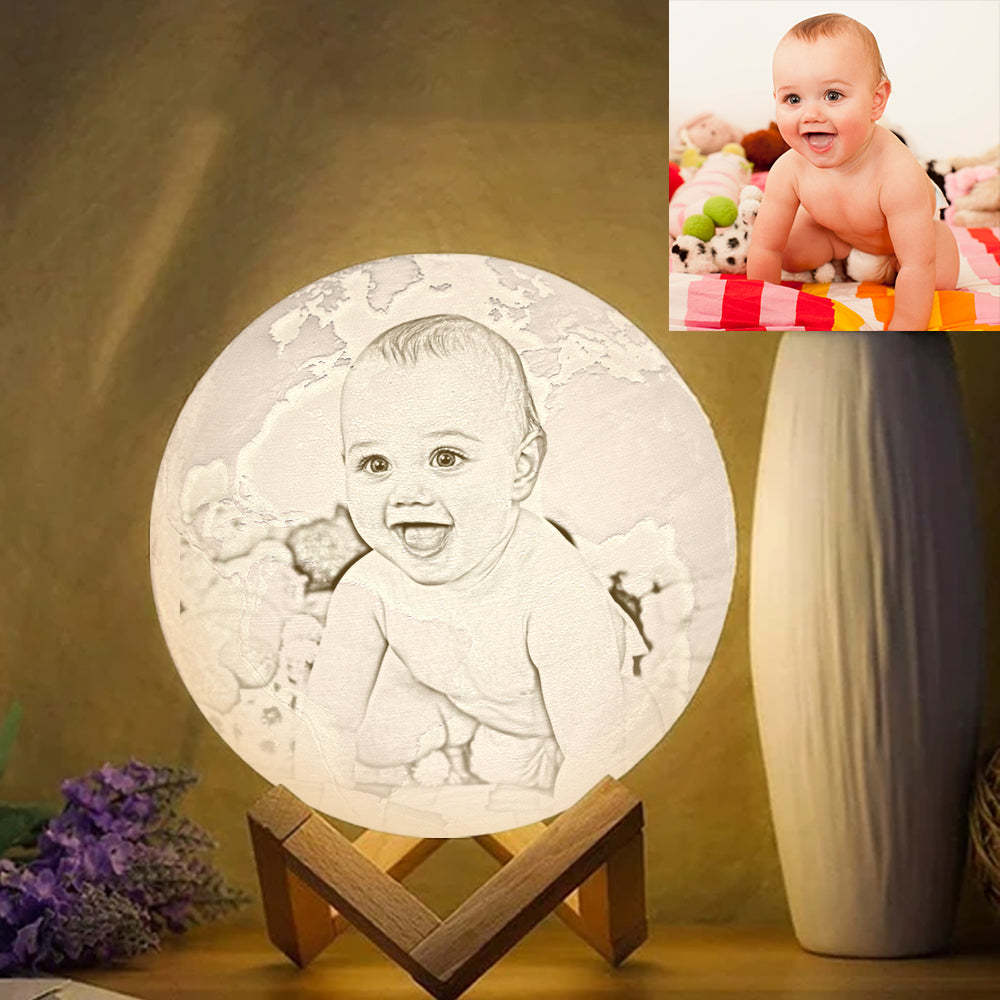 Benutzerdefinierte Kreative 3D Gedruckte Erde Lampe Personalisierte Geschenk Für Baby - Berühren Sie Zwei Farben