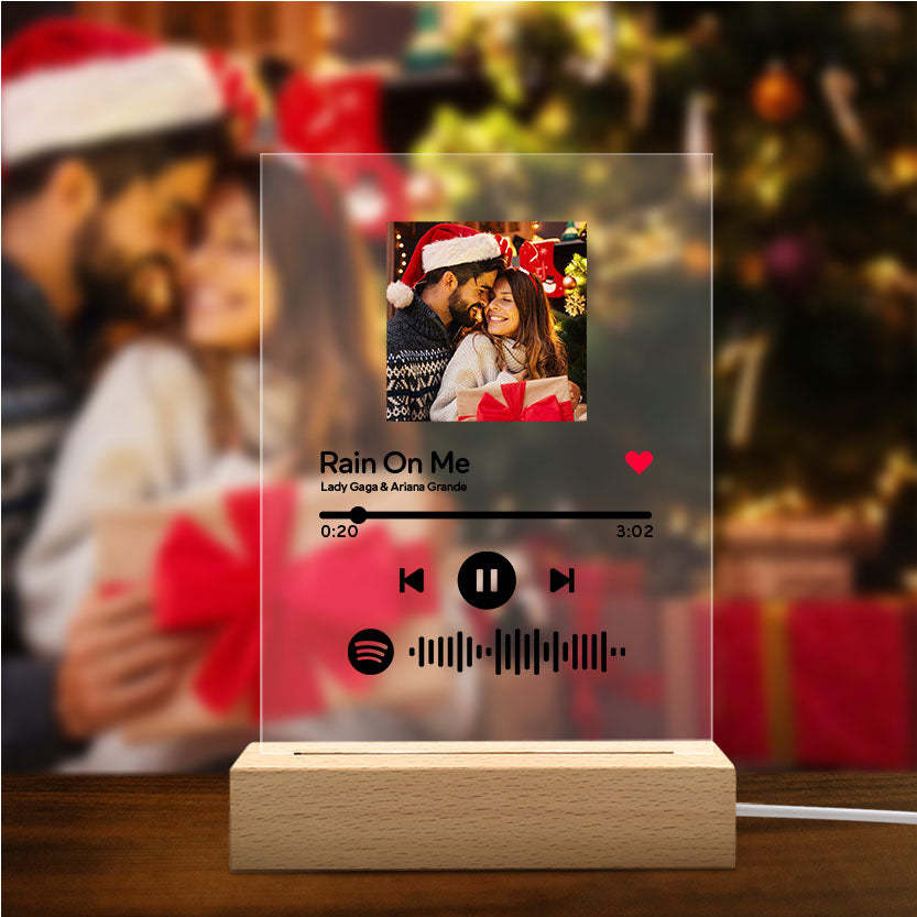 Weihnachtsgeschenke Musikalbum Cover Glaskunst Personalisierte Fotoplakette Geschenke Für Sie - meinemondlampe