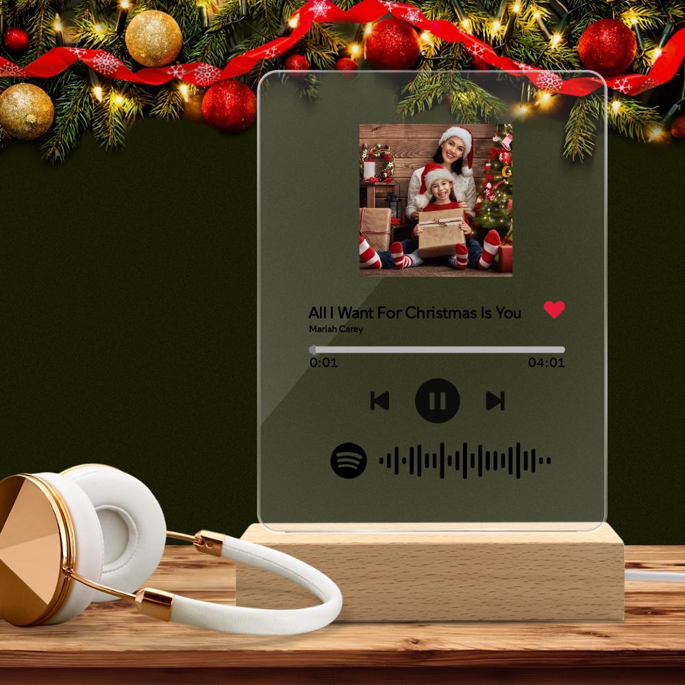 Benutzerdefinierte Spotify Code Original Nachtlicht Acryl Lampe (12CM*18CM)