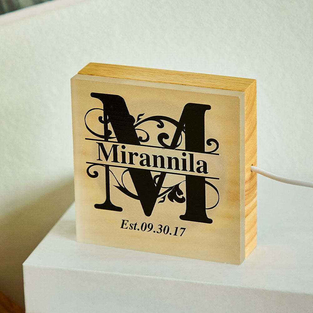 Benutzerdefinierte Buchstaben-nachtlicht-monogramm-box-geschenke Für Sie - meinemondlampe