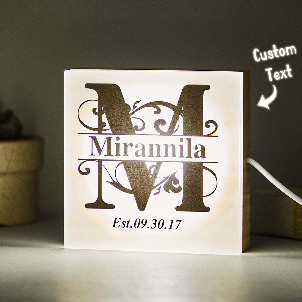 Benutzerdefinierte Buchstaben-nachtlicht-monogramm-box-geschenke Für Sie - meinemondlampe