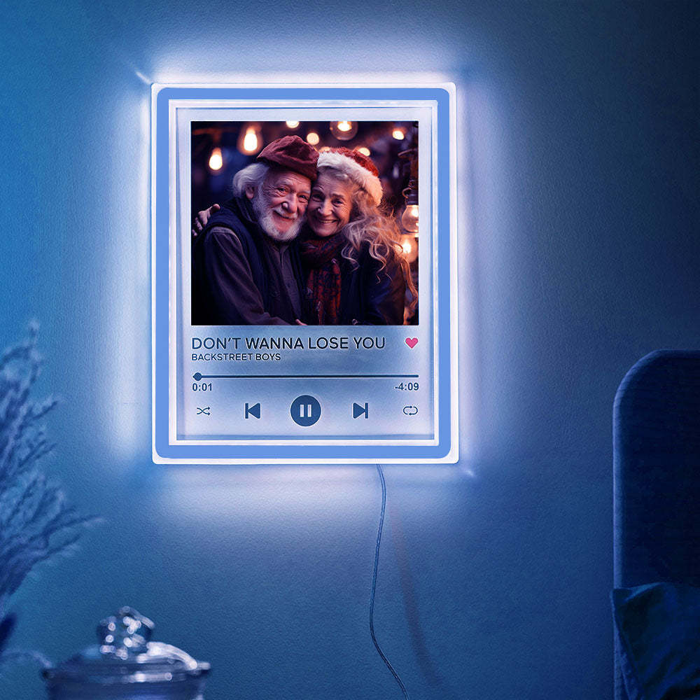 Personalisiertes Foto-nachtlicht, Personalisierte Musik-neon-plakette, Weihnachtsgeschenke - meinemondlampe