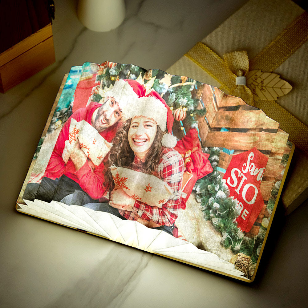 Benutzerdefinierte Fotobuch Lampe Weihnachtsgeschenke personalisierte Wohnkultur