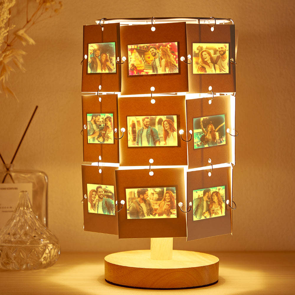 Personalisiertes Foto-nachtlicht, Personalisiertes, Gravierbares Vintage-filmlampen-familiengeschenk - meinemondlampe