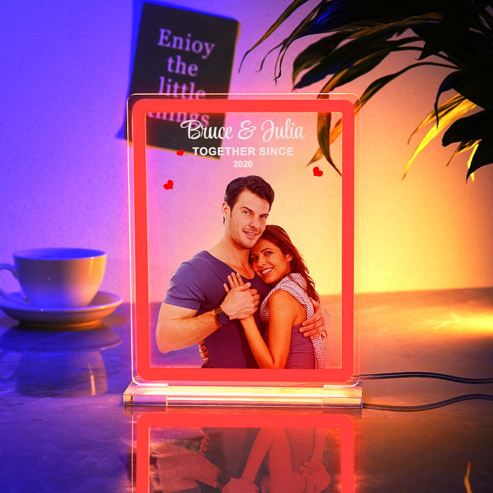 Individuelles Foto-neonlicht Mit Mehreren Farboptionen, Das Beste Geschenk Zum Valentinstag - meinemondlampe