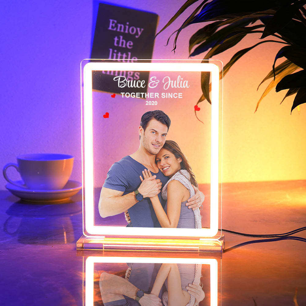 Individuelles Foto-neonlicht Mit Mehreren Farboptionen, Das Beste Geschenk Zum Valentinstag - meinemondlampe