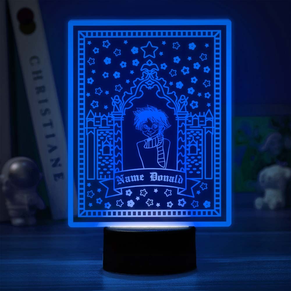 Personalisiertes Zauberer-nachtlicht Benutzerdefinierte Schokoladenfrosch-nachtlicht Harry Potter-lampen-tischlampe - meinemondlampe