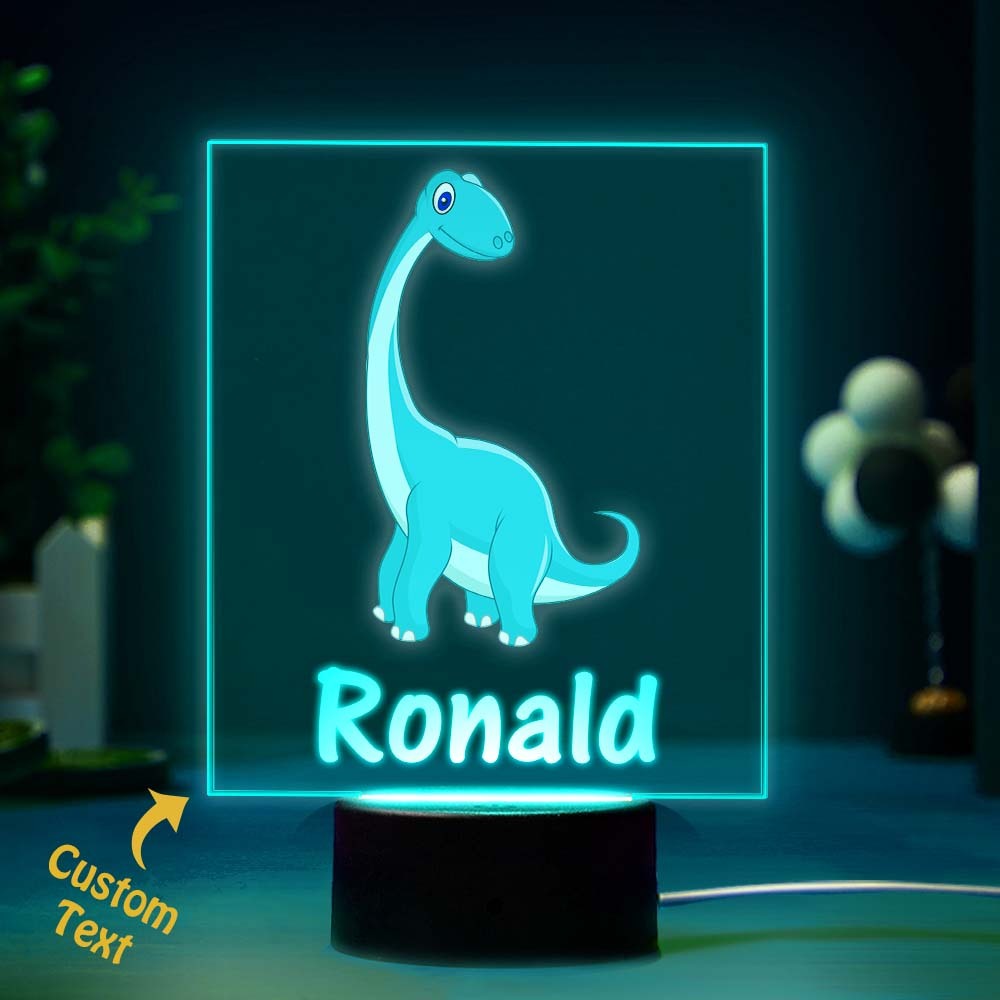 Personalisiertes Dinosaurier-nachtlicht Dinosaurier-raumdekor Für Jungen - meinemondlampe