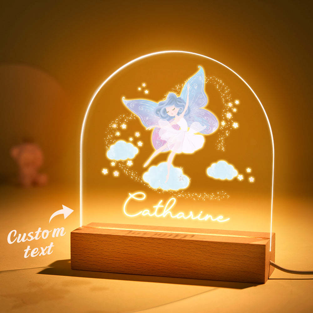 Benutzerdefinierte Fee Nachtlampe Das Geburtstagsgeschenk Für Baby Mädchen Kinderzimmer Dekor Schlafzimmer - meinemondlampe