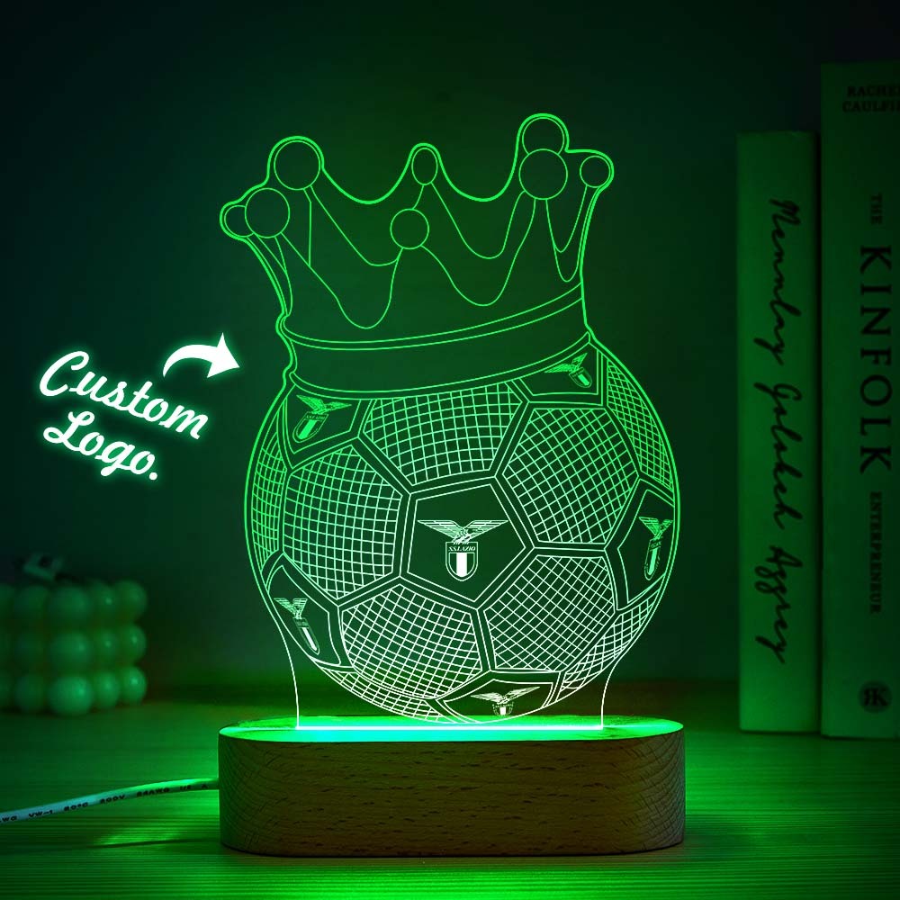 Kundenspezifisches Logo-acryl-nachtlicht-fußball-design, Geschenke Für Fans, Geburtstagsgeschenke Für Kinder - meinemondlampe