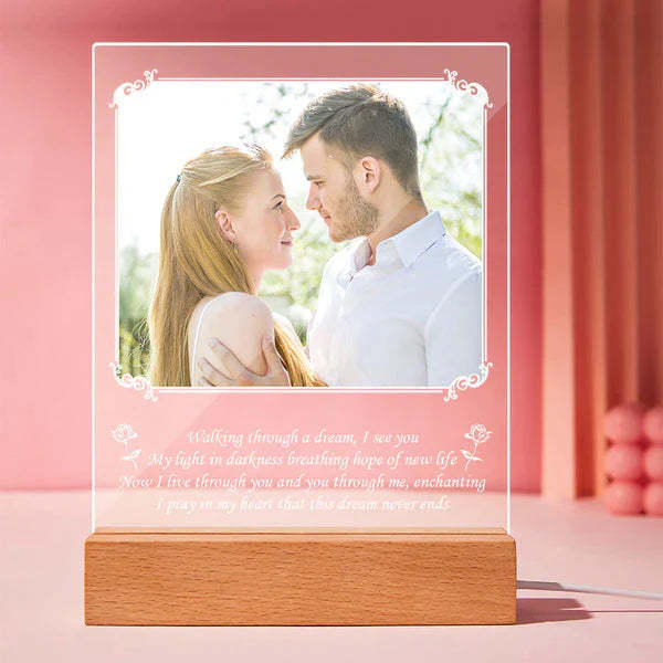 Valentinstagsgeschenke Personalisiertes Foto-acryl-led-nachtlicht I See You - meinemondlampe