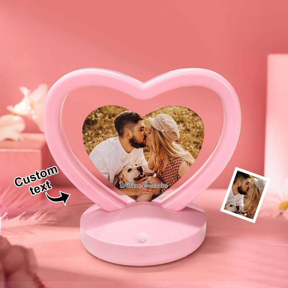 Personalisiertes Foto-nachtlicht, Individuelle Herzförmige Lampe, Romantisches Valentinstagsgeschenk Für Sie - meinemondlampe