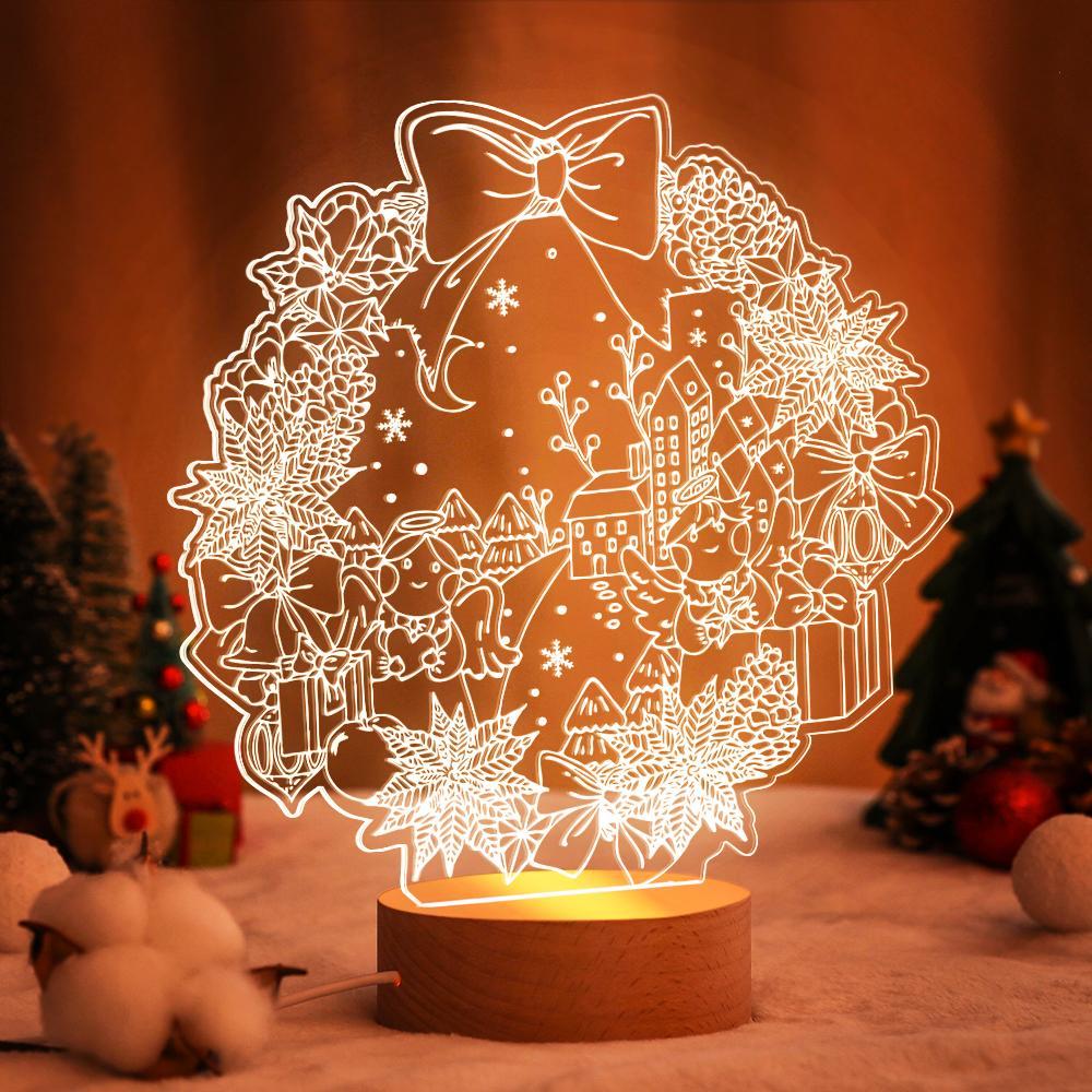 Nachtlicht Baby Personalisierte Lampe Weihnachtsnachtlicht - meinemondlampe