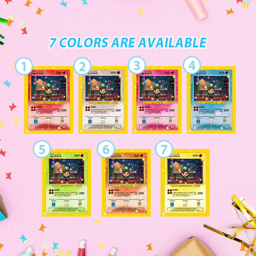 Personalisierte Fototext-geburtstagskarten, Personalisierte Karte Für Kindergeburtstagsgeschenk, Freundgeschenk, Geburtstags-andenken, Happy Birthday Poke-karte - meinemondlampe