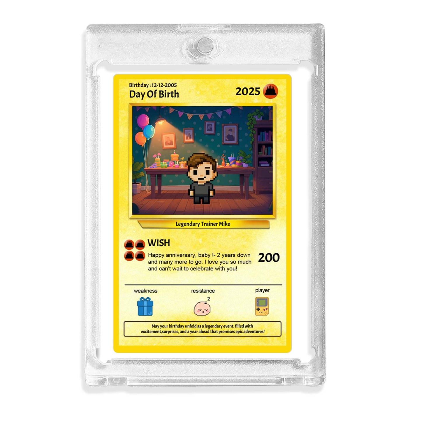 Personalisierte Fototext-geburtstagskarten, Personalisierte Karte Für Kindergeburtstagsgeschenk, Freundgeschenk, Geburtstags-andenken, Happy Birthday Poke-karte - meinemondlampe