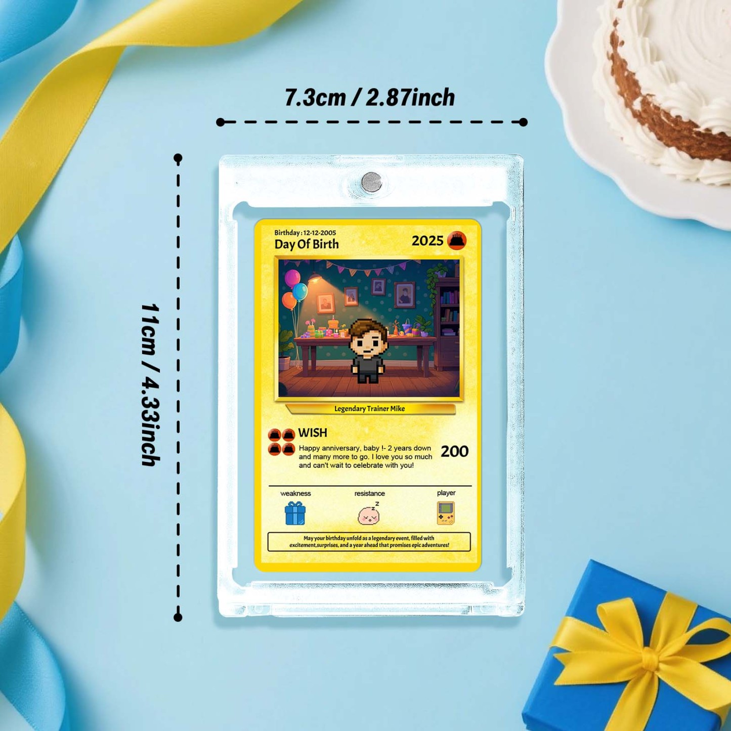 Personalisierte Fototext-geburtstagskarten, Personalisierte Karte Für Kindergeburtstagsgeschenk, Freundgeschenk, Geburtstags-andenken, Happy Birthday Poke-karte - meinemondlampe