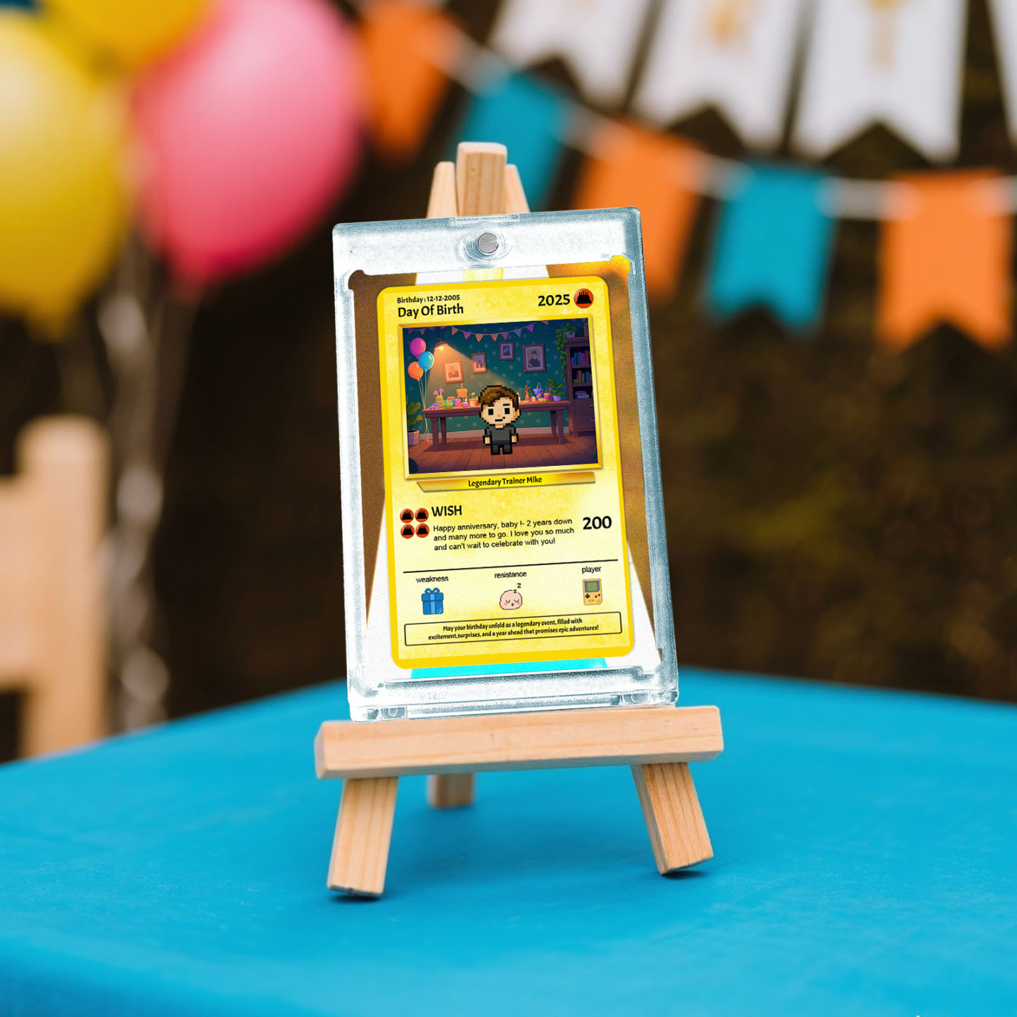 Personalisierte Fototext-geburtstagskarten, Personalisierte Karte Für Kindergeburtstagsgeschenk, Freundgeschenk, Geburtstags-andenken, Happy Birthday Poke-karte - meinemondlampe