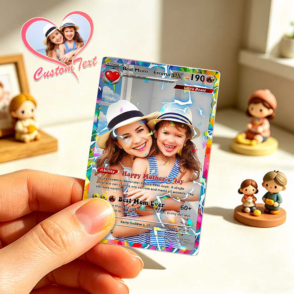 Muttertagskarte, individuelle Fotokunstkarte | Beste Mama-Geldbörsenkarte | Personalisiertes Geschenk für Mama | Geschenk von Kindern | Geschenk für neue Mutter - meinemondlampe