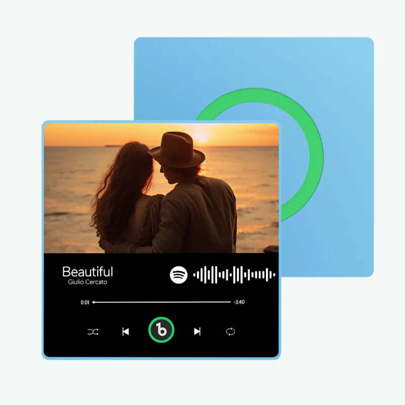 Personalisierter Musik-kühlschrankmagnet Zum Vatertag, Geschenk, Bunter Rahmen, Album, Kühlschrankmagnet, Musik-wandfotoaufkleber, Musikwerk, Das Als Geschenk Gespielt Werden Kann - meinemondlampe