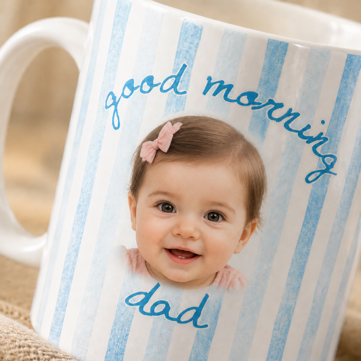 Personalisierte Baby-Gesichtstasse Für Neuen Papa, Individuelle Fototasse, Geschenk Zum Ersten Vatertag Vom Baby, Papa-Geschenk, Bester Papa - meinemondlampe