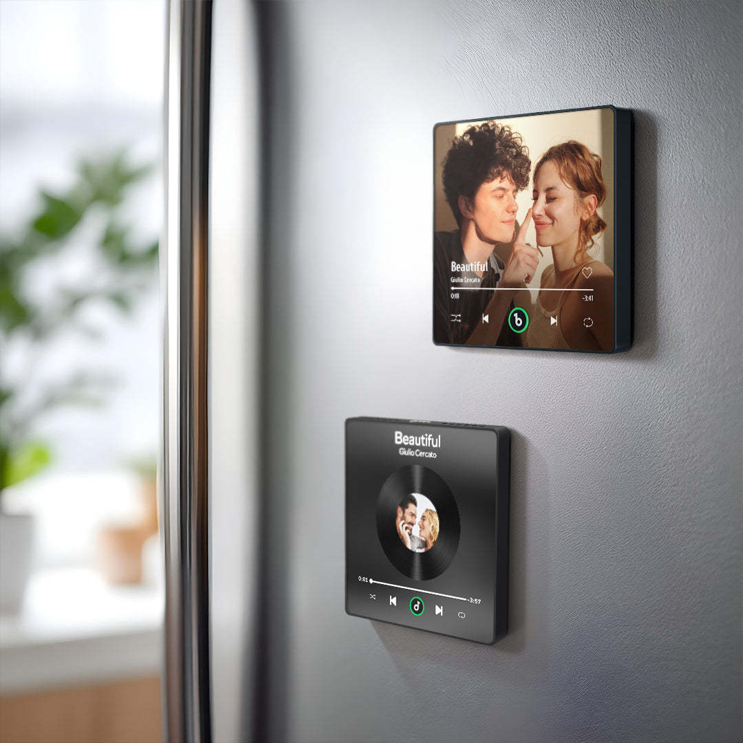 Personalisierter Musik-kühlschrankmagnet Zum Vatertag, Geschenk, Bunter Rahmen, Album, Kühlschrankmagnet, Musik-wandfotoaufkleber, Musikwerk, Das Als Geschenk Gespielt Werden Kann - meinemondlampe