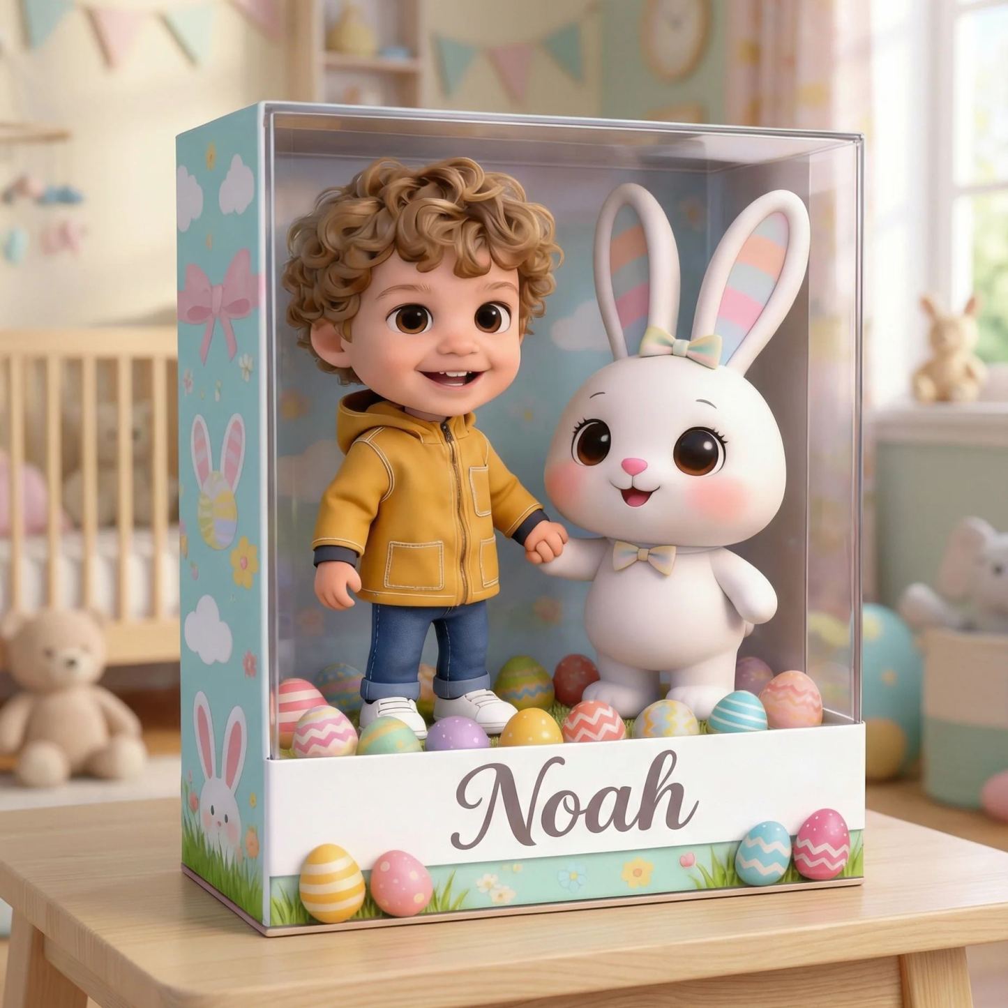 Individuell Gestaltetes Ostergeschenk Mit Foto – Personalisierte Acrylplakette In Kinderform