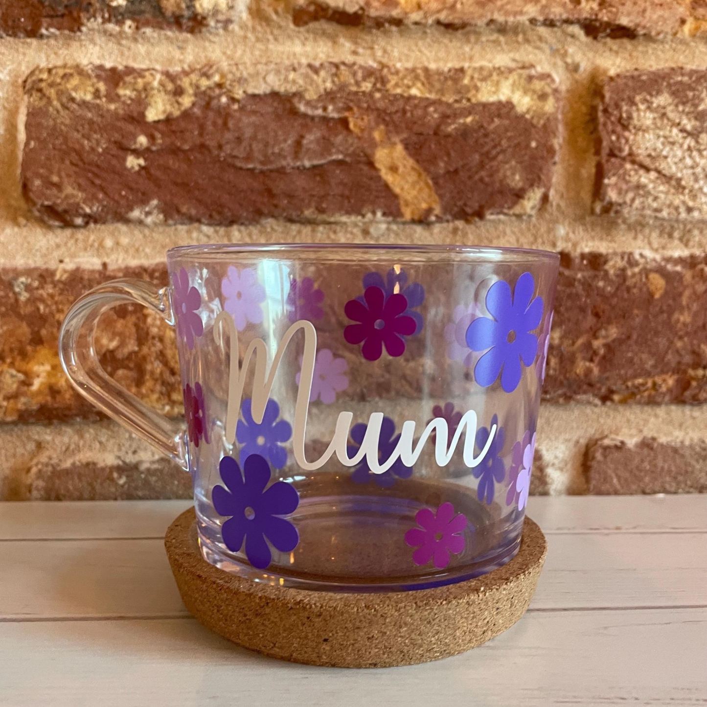 Personalisierte Tasse Zum Muttertag, Geburtstagsgeschenk Für Mama, Oma-tasse, Nana-tasse, Großmutter-tasse, Mama-tasse, Personalisierte Tasse, Glastasse, Glasblumen-tasse - meinemondlampe