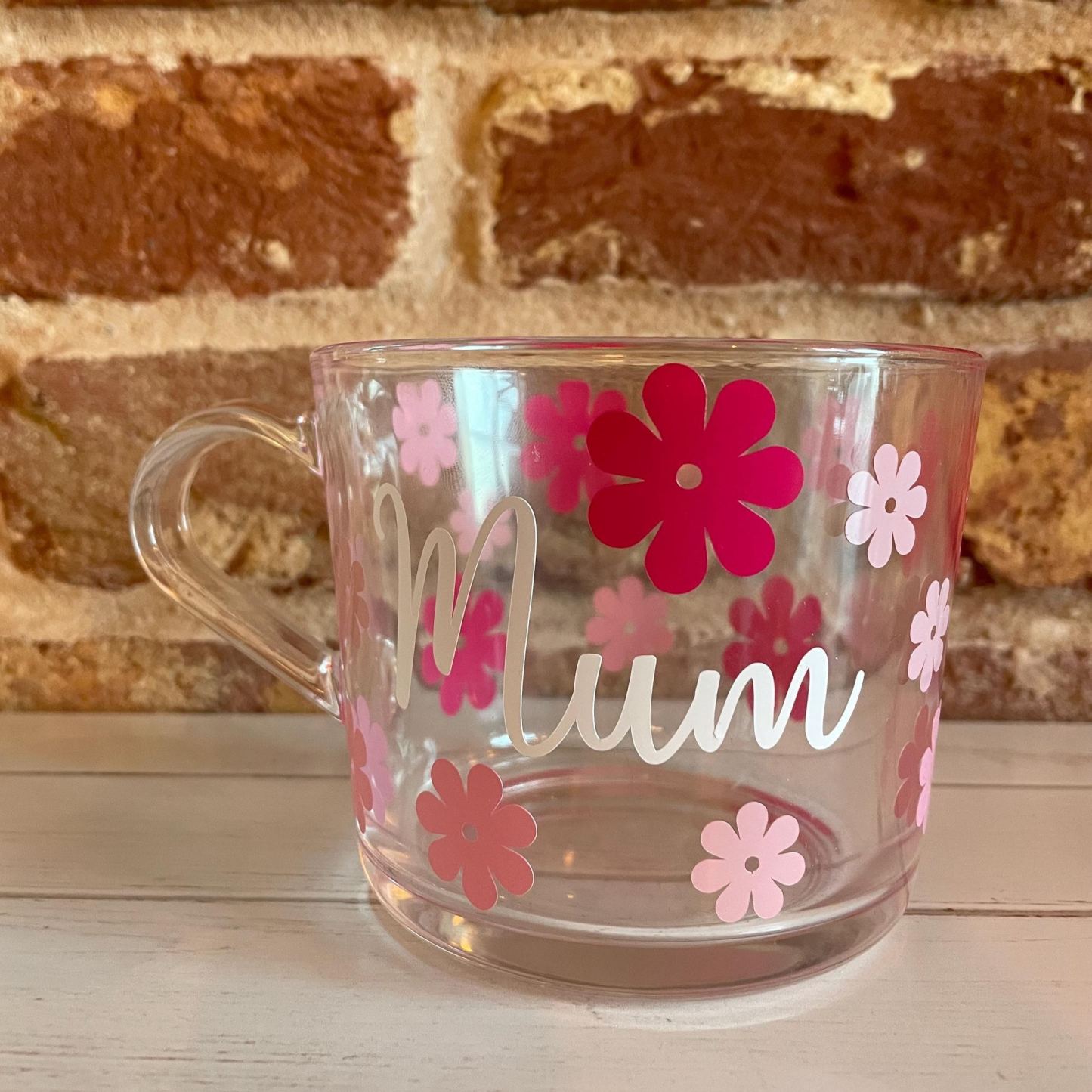 Personalisierte Tasse Zum Muttertag, Geburtstagsgeschenk Für Mama, Oma-tasse, Nana-tasse, Großmutter-tasse, Mama-tasse, Personalisierte Tasse, Glastasse, Glasblumen-tasse - meinemondlampe