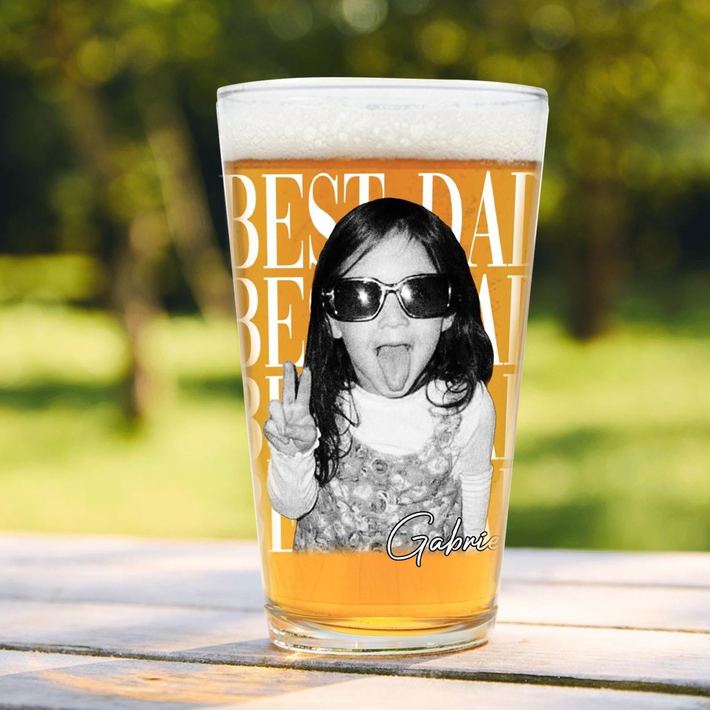 Personalisiertes Foto-Bierglas Für Papa, Vatertagsgeschenk Für Papa, Lustige Papa-Geschenke Mit Kinderfoto, Bestes Papa-Geschenk Aller Zeiten, Papa-Geschenke, Geschenk Für Ehemann - meinemondlampe