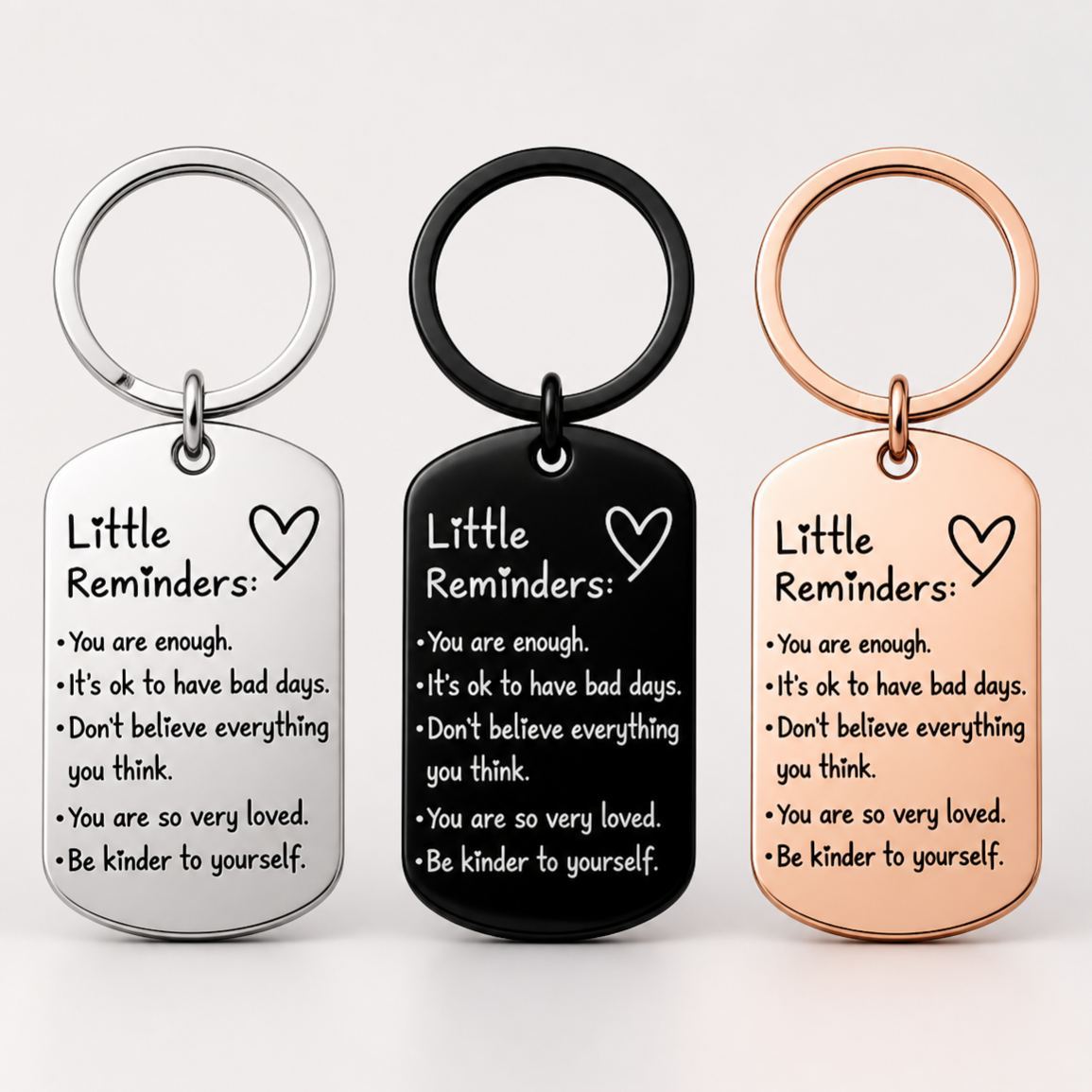 Inspirierender Kleiner Erinnerungs-Schlüsselanhänger Standard-Inspirierender Kleiner Erinnerungs-Schlüsselanhänger, Edelstahl-Erkennungsmarke, Geschenke Für Freunde - meinemondlampe