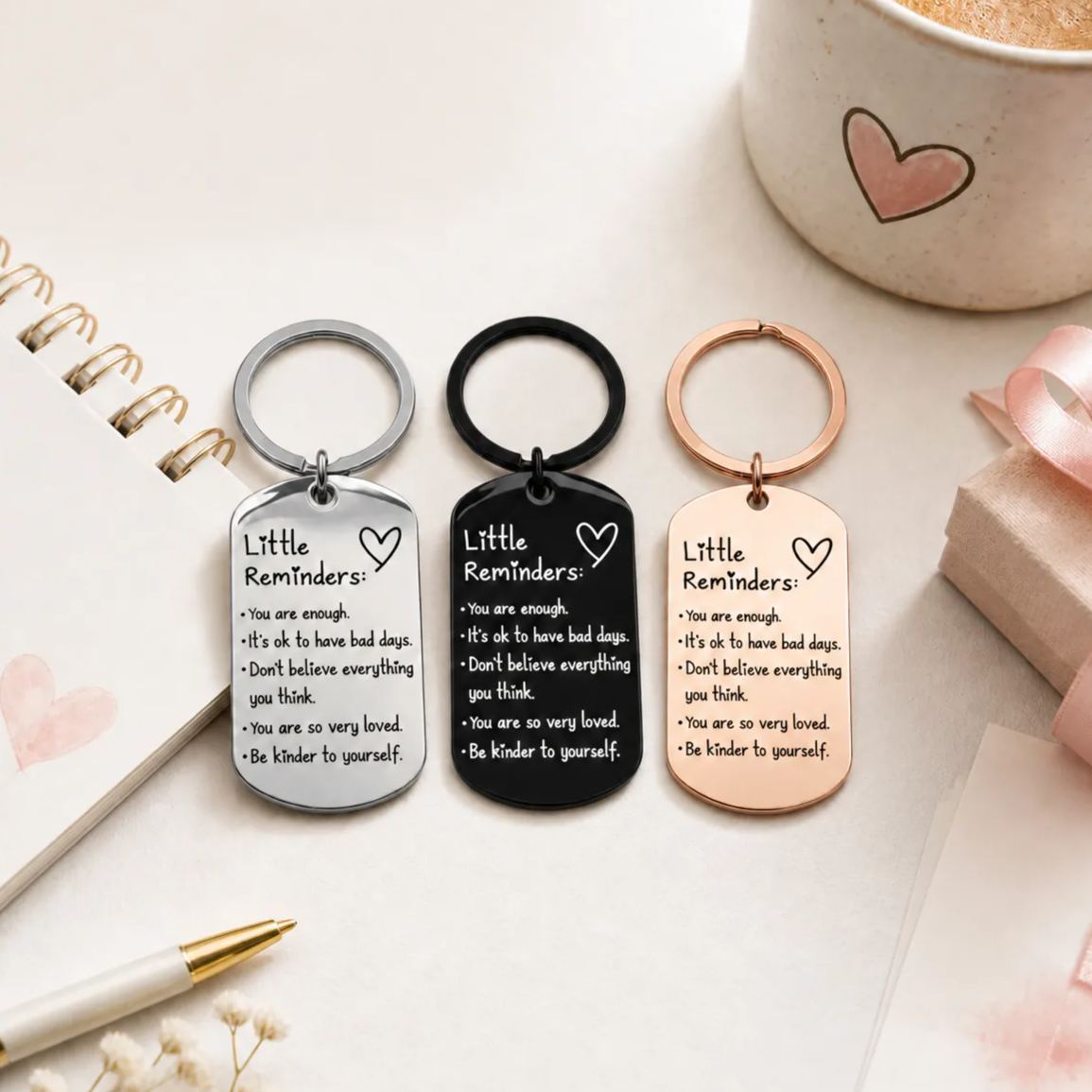 Inspirierender Kleiner Erinnerungs-Schlüsselanhänger Standard-Inspirierender Kleiner Erinnerungs-Schlüsselanhänger, Edelstahl-Erkennungsmarke, Geschenke Für Freunde - meinemondlampe