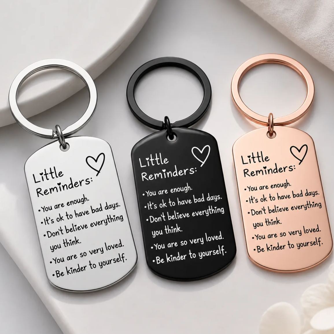 Inspirierender Kleiner Erinnerungs-Schlüsselanhänger Standard-Inspirierender Kleiner Erinnerungs-Schlüsselanhänger, Edelstahl-Erkennungsmarke, Geschenke Für Freunde - meinemondlampe