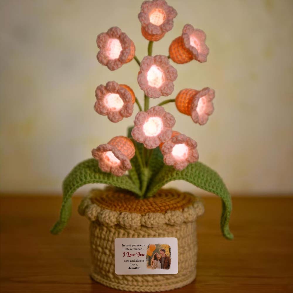 Gehäkeltes Maiglöckchen Mit Led-beleuchtung – Leuchtende Topfblume Aus Strickgarn Für Stimmungsvolles Wohnambiente