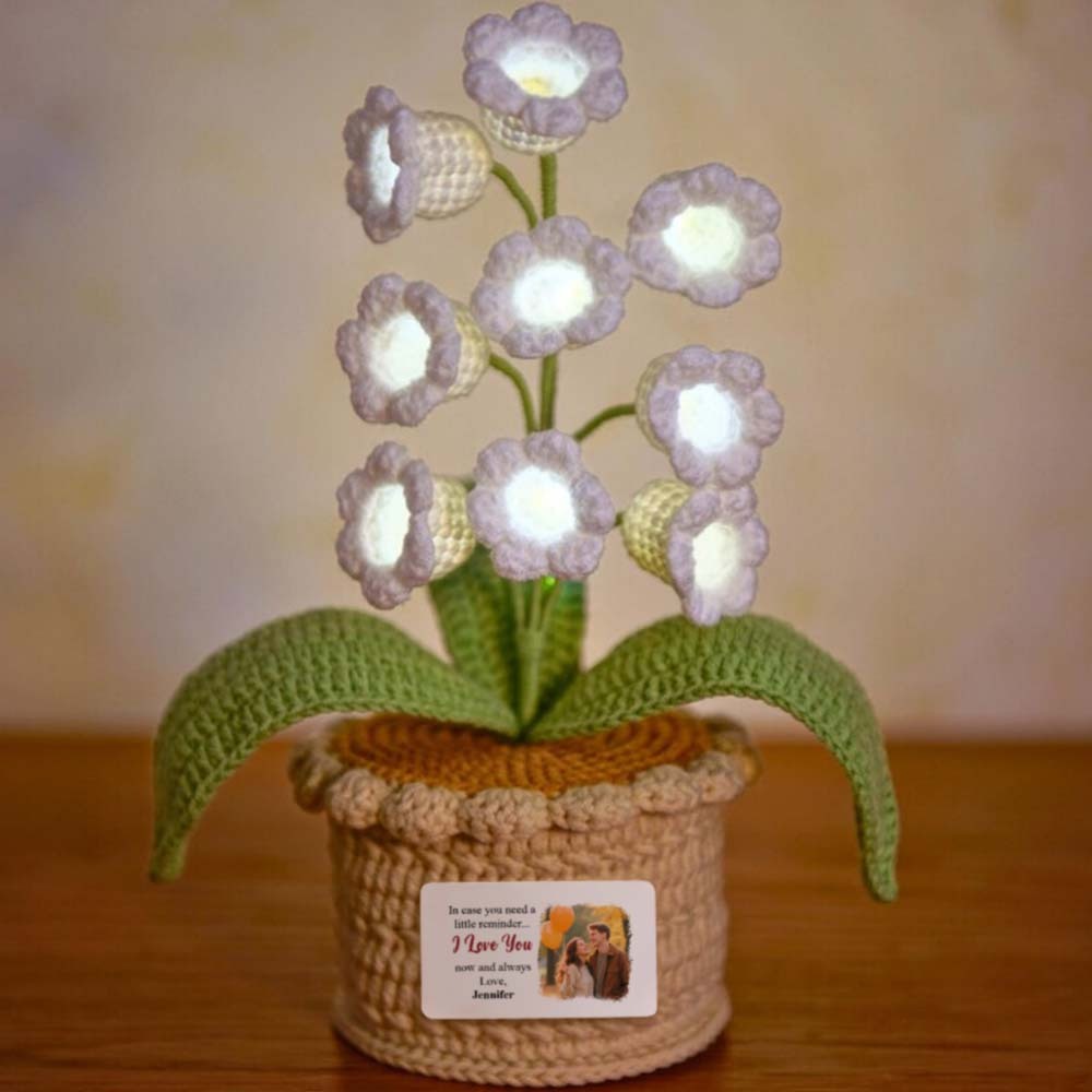 Gehäkeltes Maiglöckchen Mit Led-beleuchtung – Leuchtende Topfblume Aus Strickgarn Für Stimmungsvolles Wohnambiente