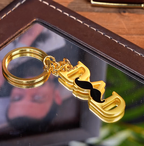 Vatertags-Schlüsselanhänger, benutzerdefinierter Name, Papa-Schlüsselanhänger, Metall-Schlüsselanhänger, Geschenk für Papa