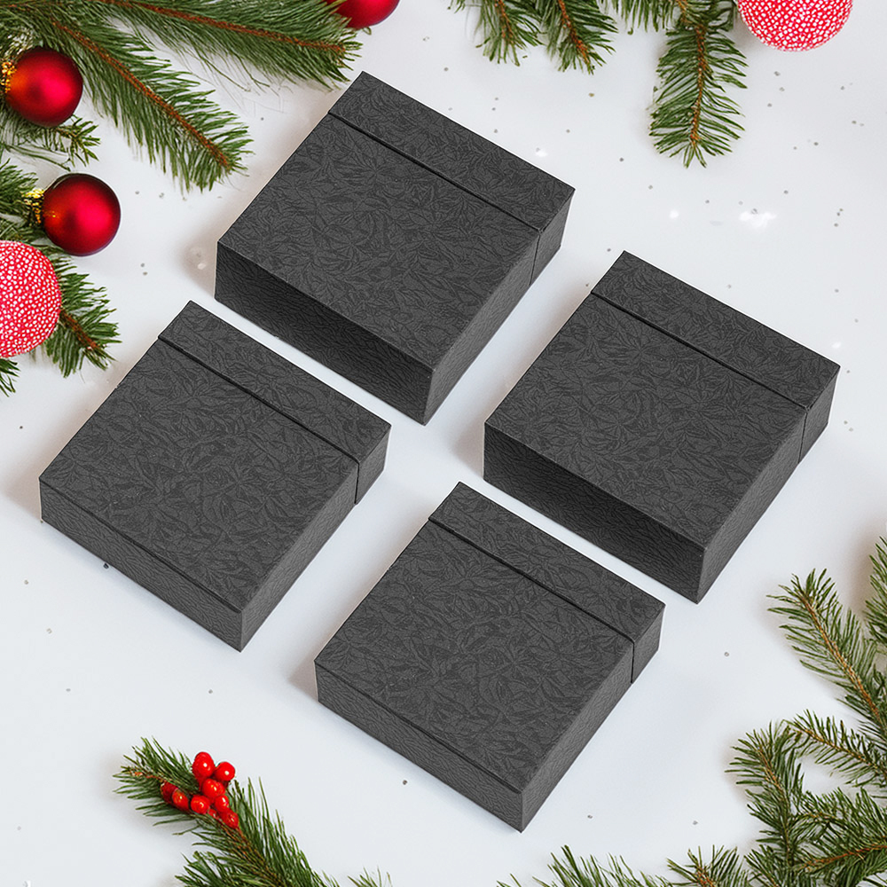 Visor Almacenamiento De Películas Caja Negra Caja De Regalo Caja De Regalo Extraíble Negra 9,5x9,5x3,5 Cm - santacalcetines