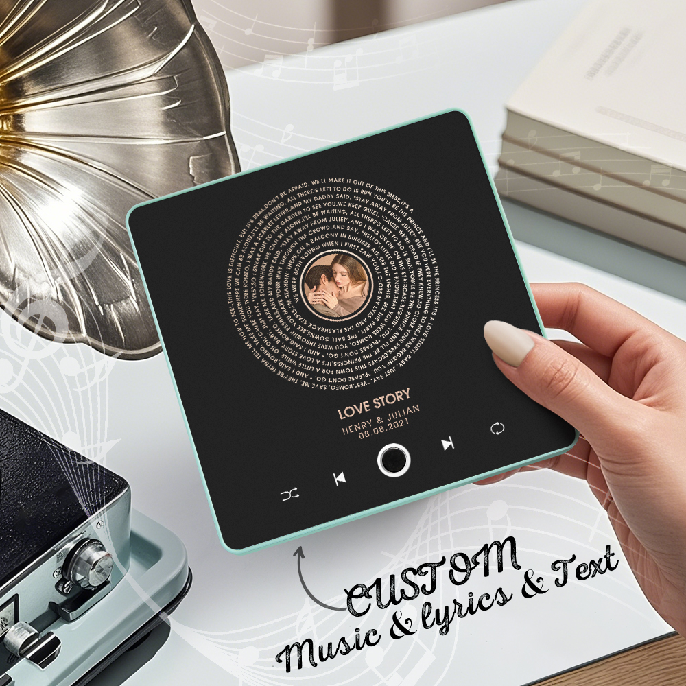 Custom Music Fridge Magnet Lyrics Photo Sticker Gifts Music Wall Photo Sticker Music Movement That Can Be Played Without Cell Phone - santacalcetines