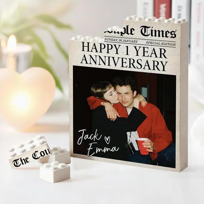 Marco De Rompecabezas De Ladrillos Con Fotos Personalizado: Construye Tu Amor, Un Regalo Romántico Para San Valentín Y Aniversarios. - santacalcetines