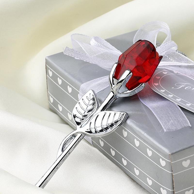 Rosas De Cristal Con Caja De Regalo. Regalo Para Ella, Regalo De Boda, Regalo De San Valentín. - santacalcetines