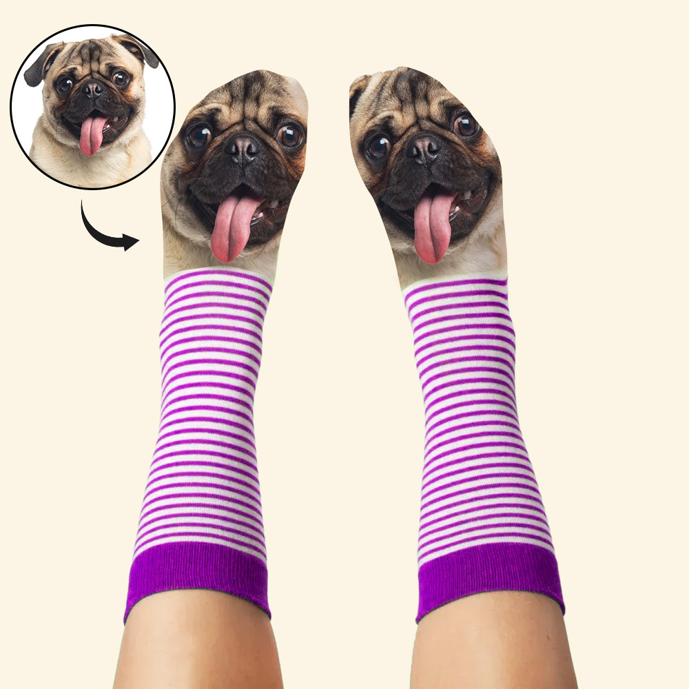 Calcetines Divertidos Con Cara Personalizada, Estilo Caricatura, Regalos Fotográficos Para Él Y Ella - santacalcetines