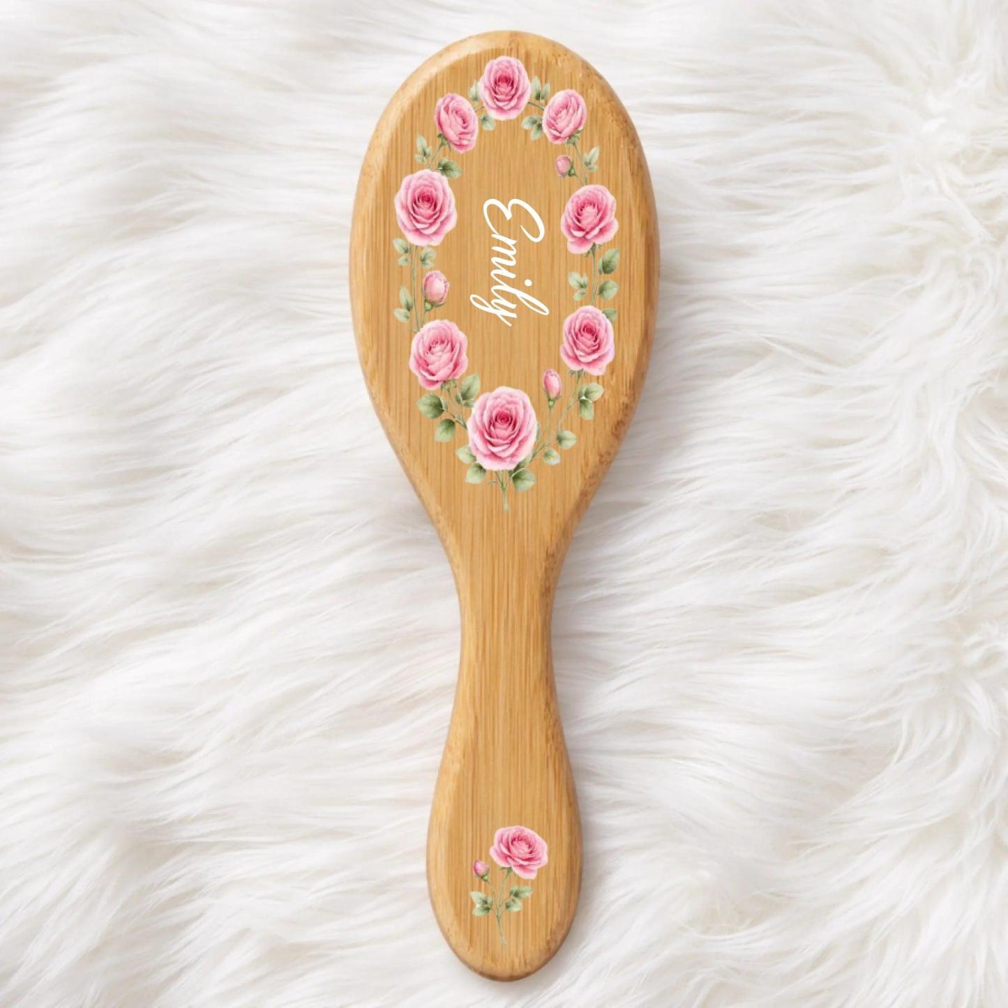 Cepillo Para El Cabello Personalizado Con Flores Del Mes De Nacimiento - Regalos Personalizados De Agradecimiento Por Graduación O Cumpleaños Para Ella, Amigas, Hermanas, Hijas, Madre, Dama De Honor - Las Mejores Amigas Siempre Están Juntas - santacalcetines