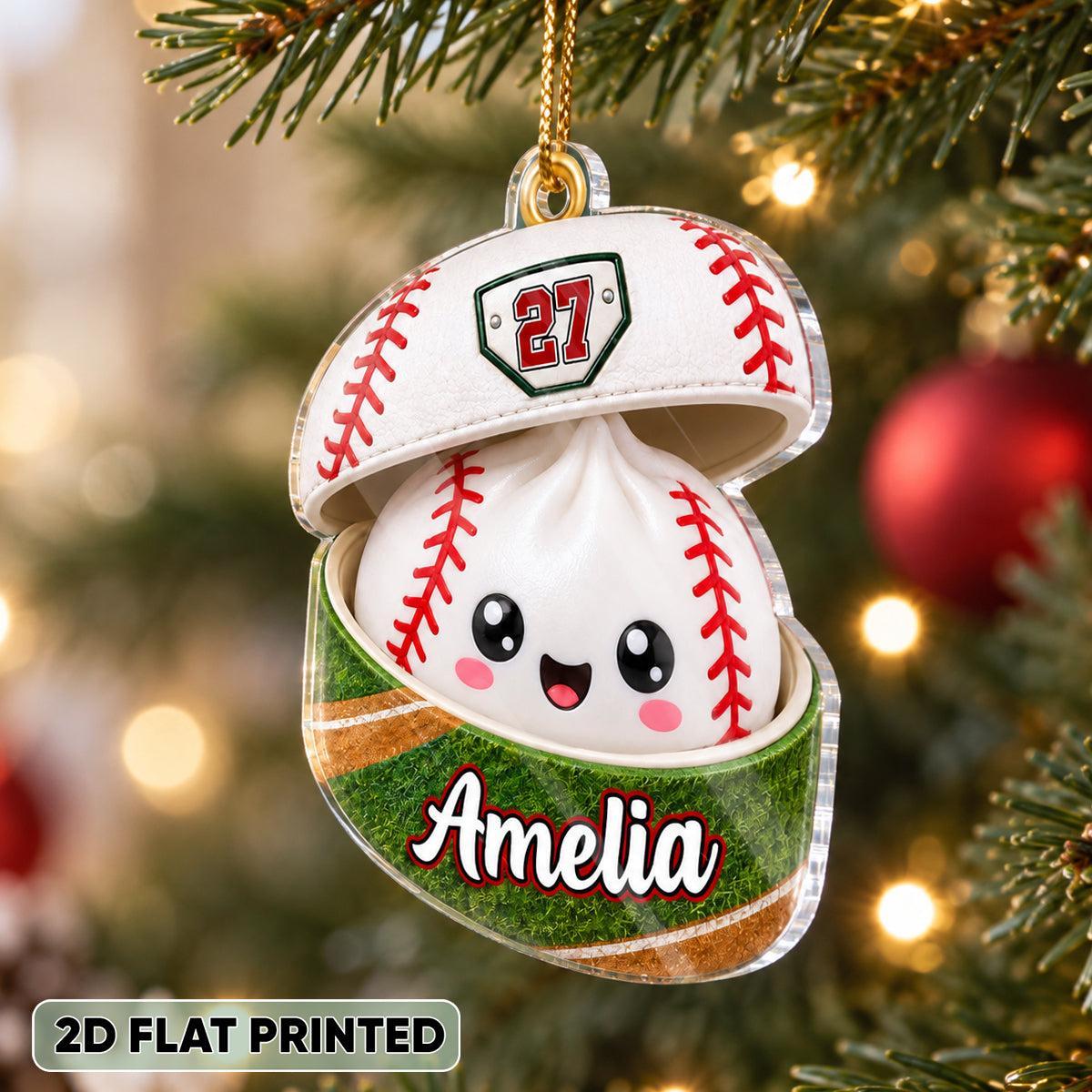 Juegos De Pelota Personalizados Dumpling Squishy Style - Adorno Acrílico Personalizado - Regalo De Navidad Para Hija, Hijo Y Nietos - santacalcetines