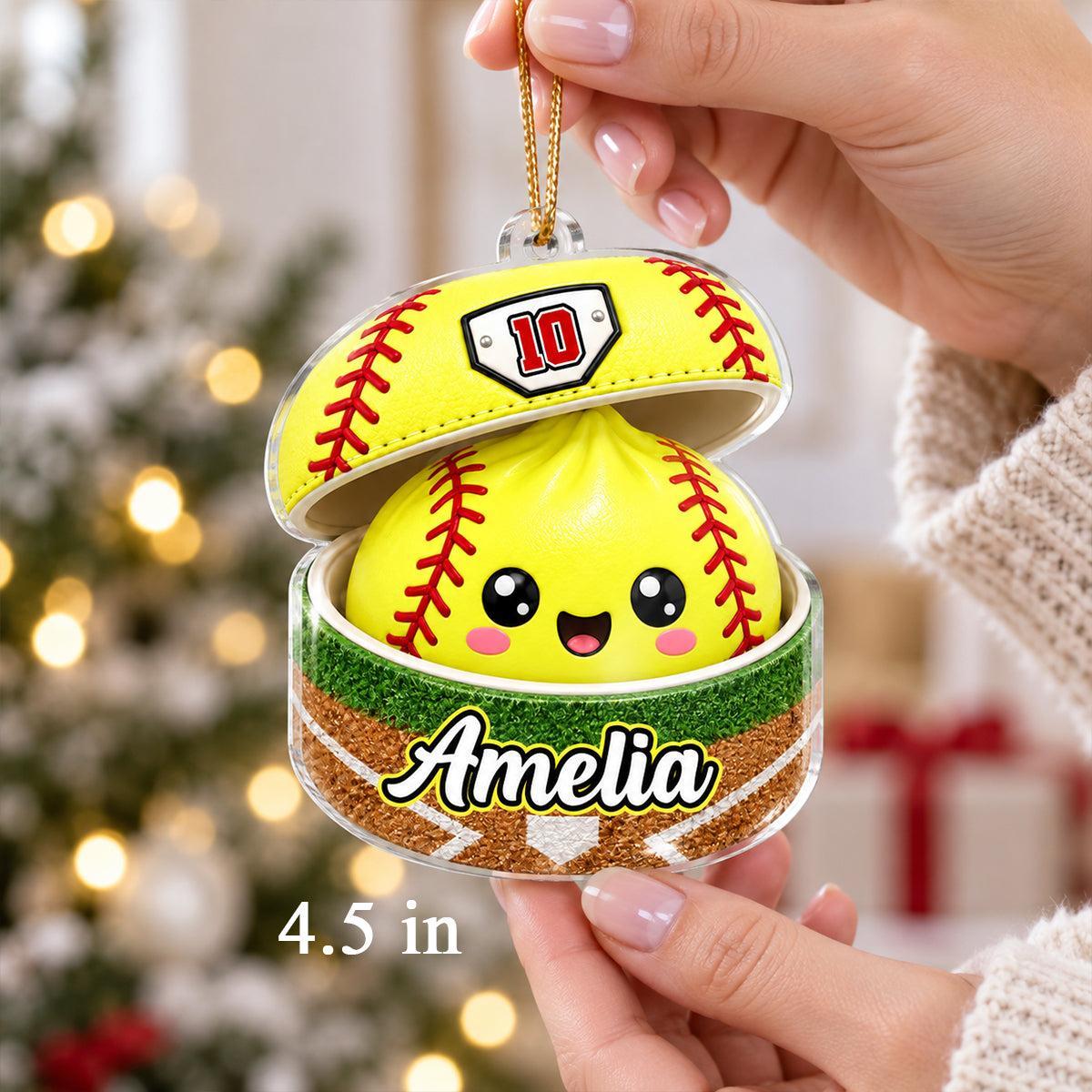 Juegos De Pelota Personalizados Dumpling Squishy Style - Adorno Acrílico Personalizado - Regalo De Navidad Para Hija, Hijo Y Nietos - santacalcetines
